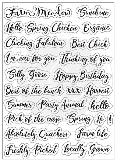 Farm Meadow - Stamp Set - Sentiments