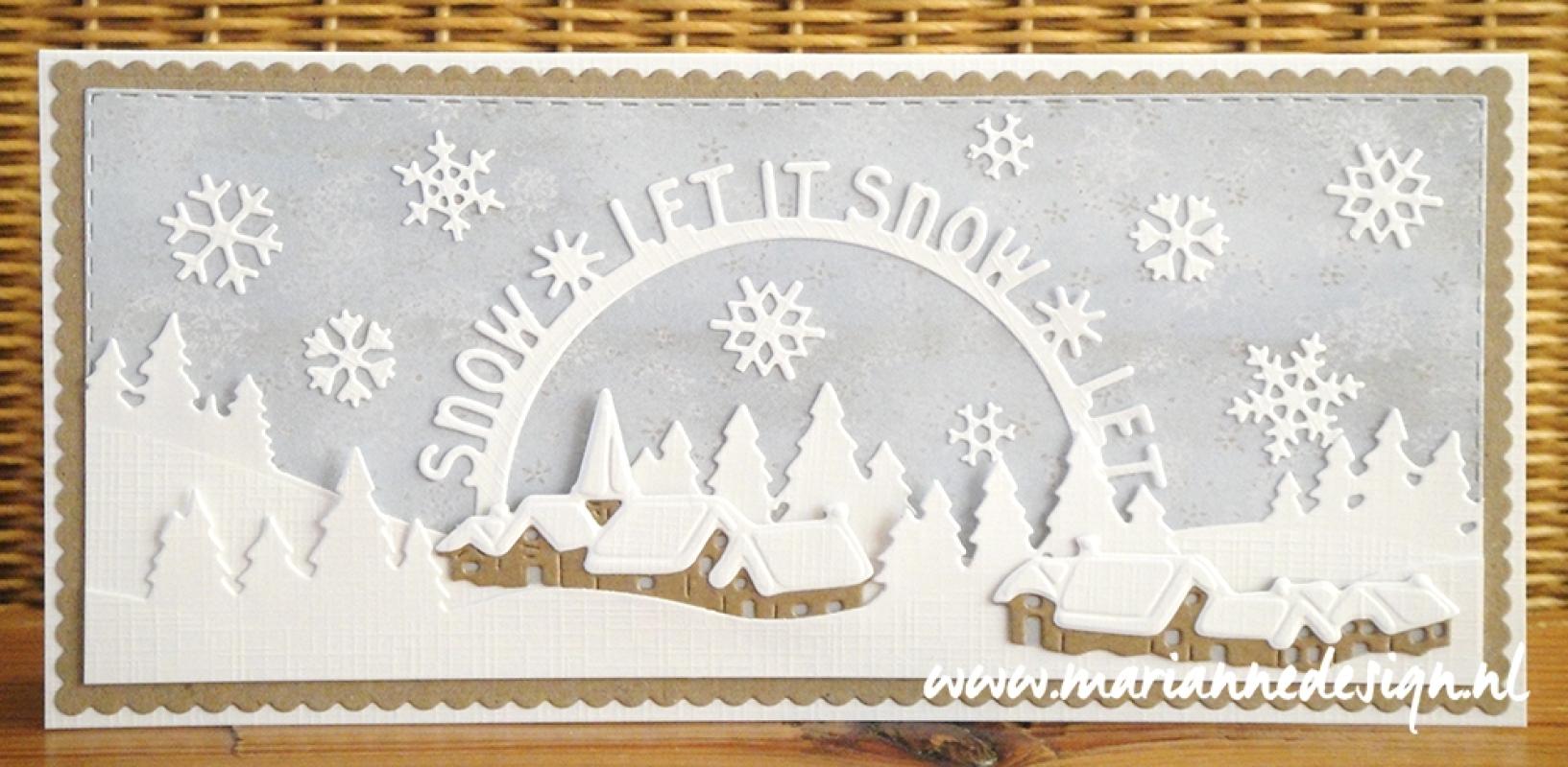 Marianne Design Craftables Die -  Let It Snow Circle By Marleen