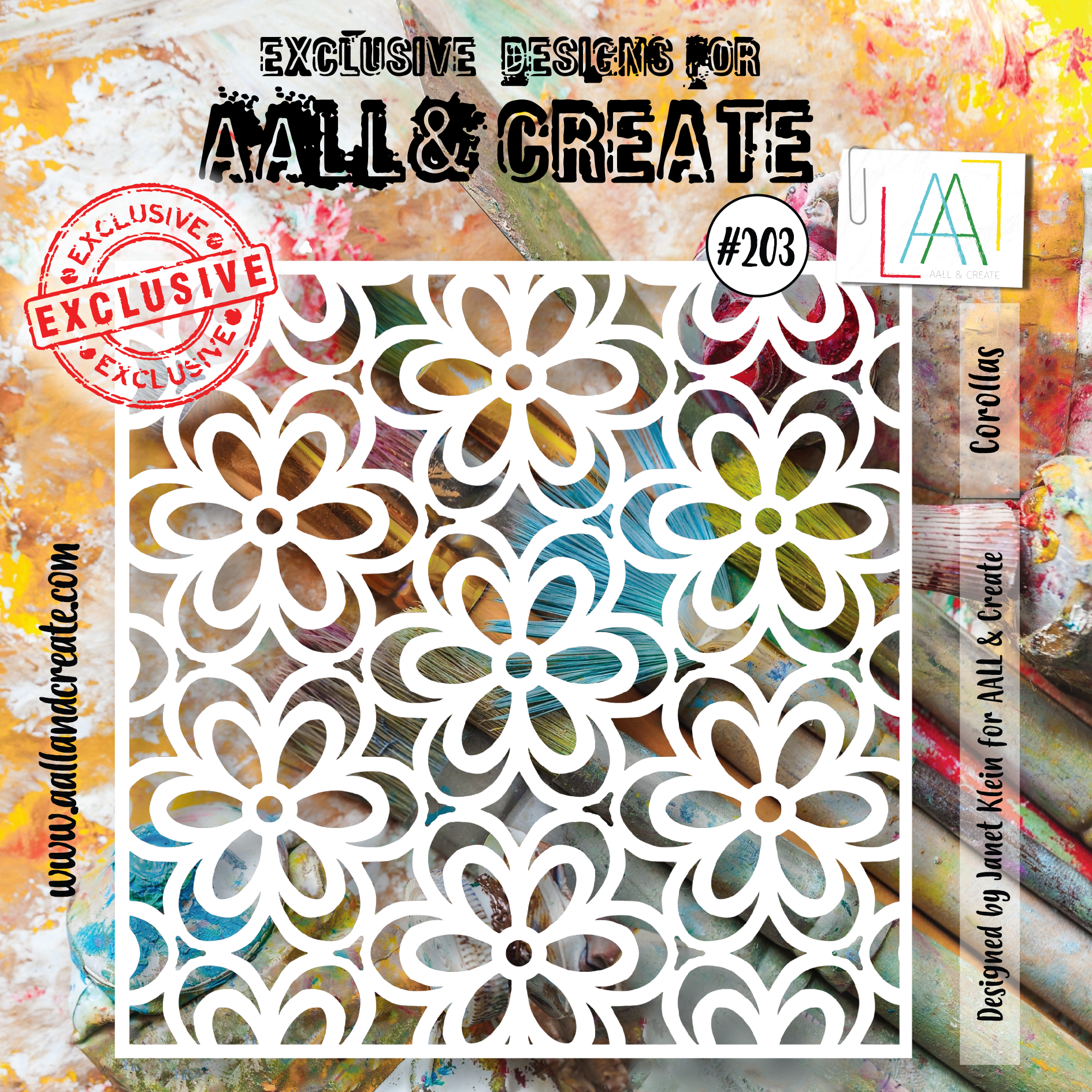 AALL and Create  6"x6" Stencil - 203 - Corollas
