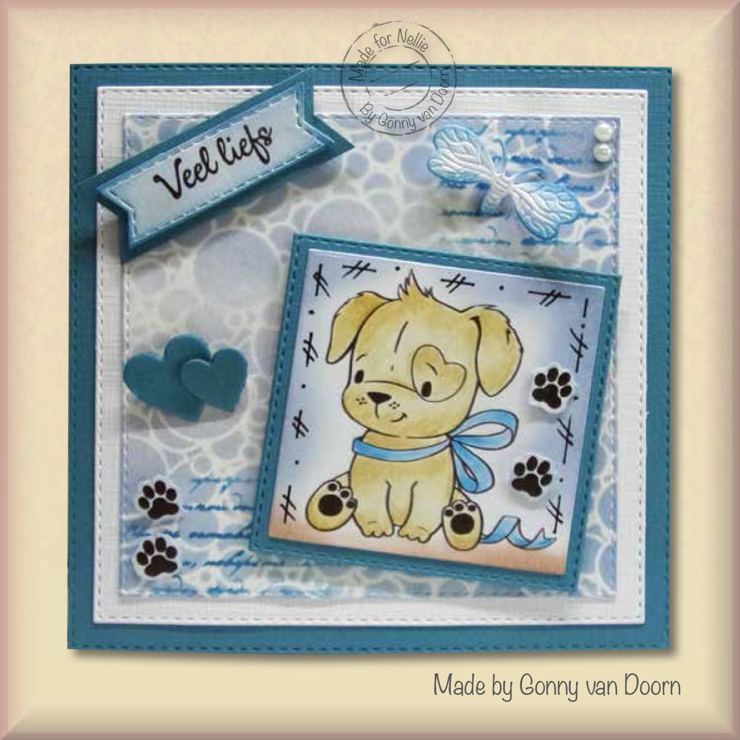 Nellie's Choice Clear Stamp Christmas Cuties Dog With Christmas-Bow
