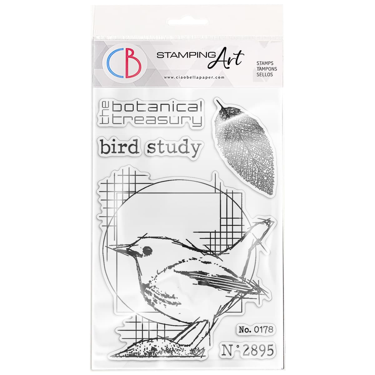 Ciao Bella Clear Stamp Set 4"X6" Bird Study