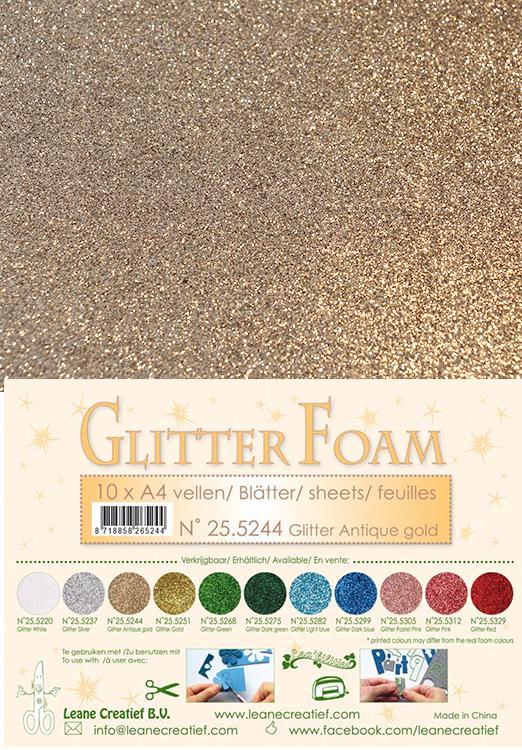 10 Glitter Foam Sheets A4