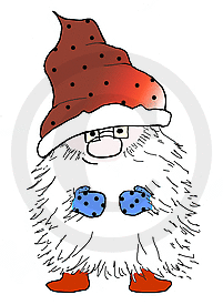 Harold Gnome Rubber Cling Stamp