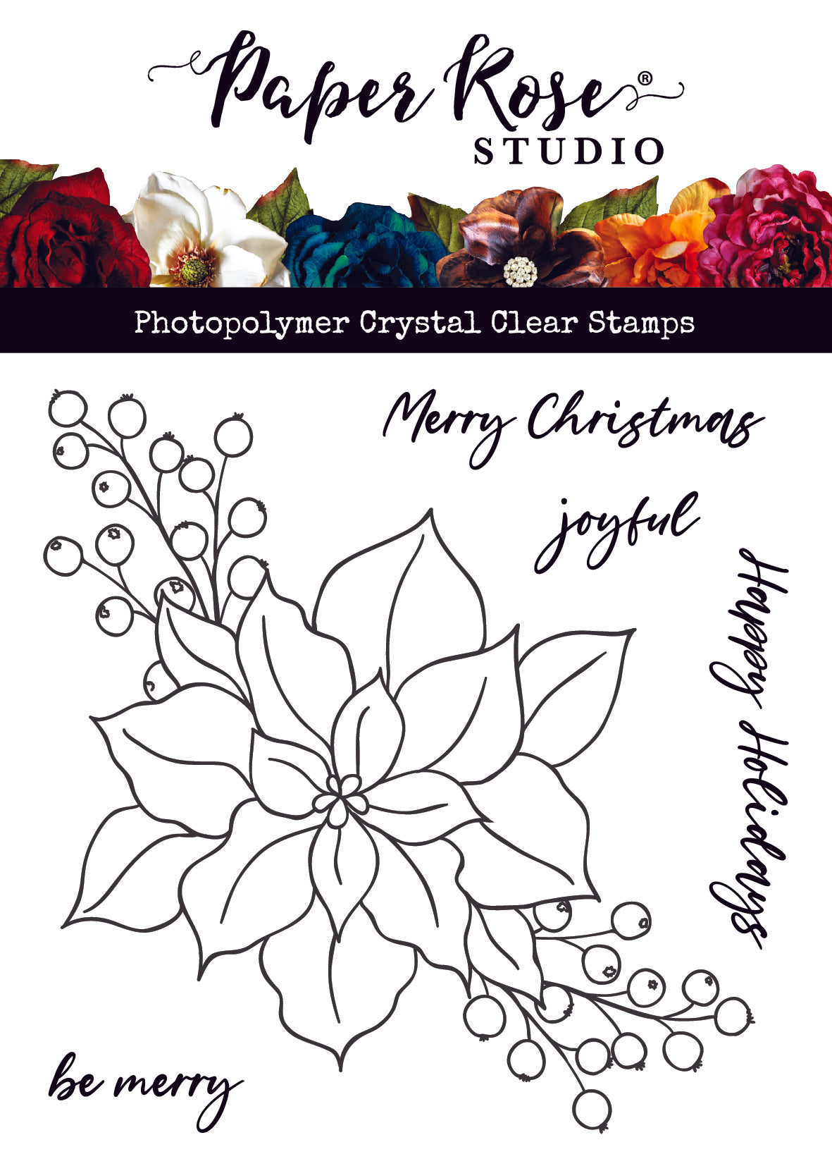 Christmas Poinsettia Clear Stamp Set 30303