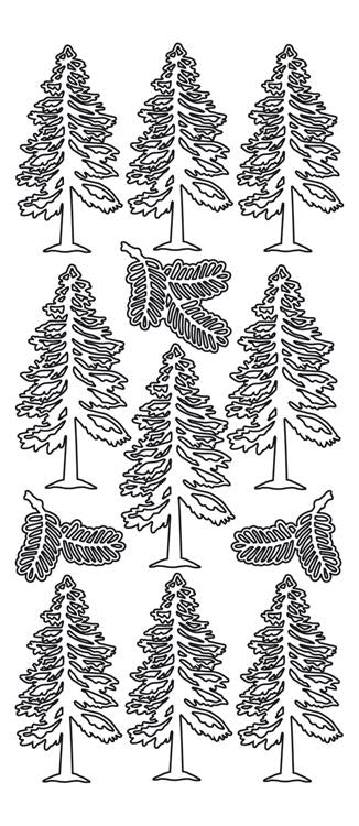 Peel-Off Stickers - Fir Trees