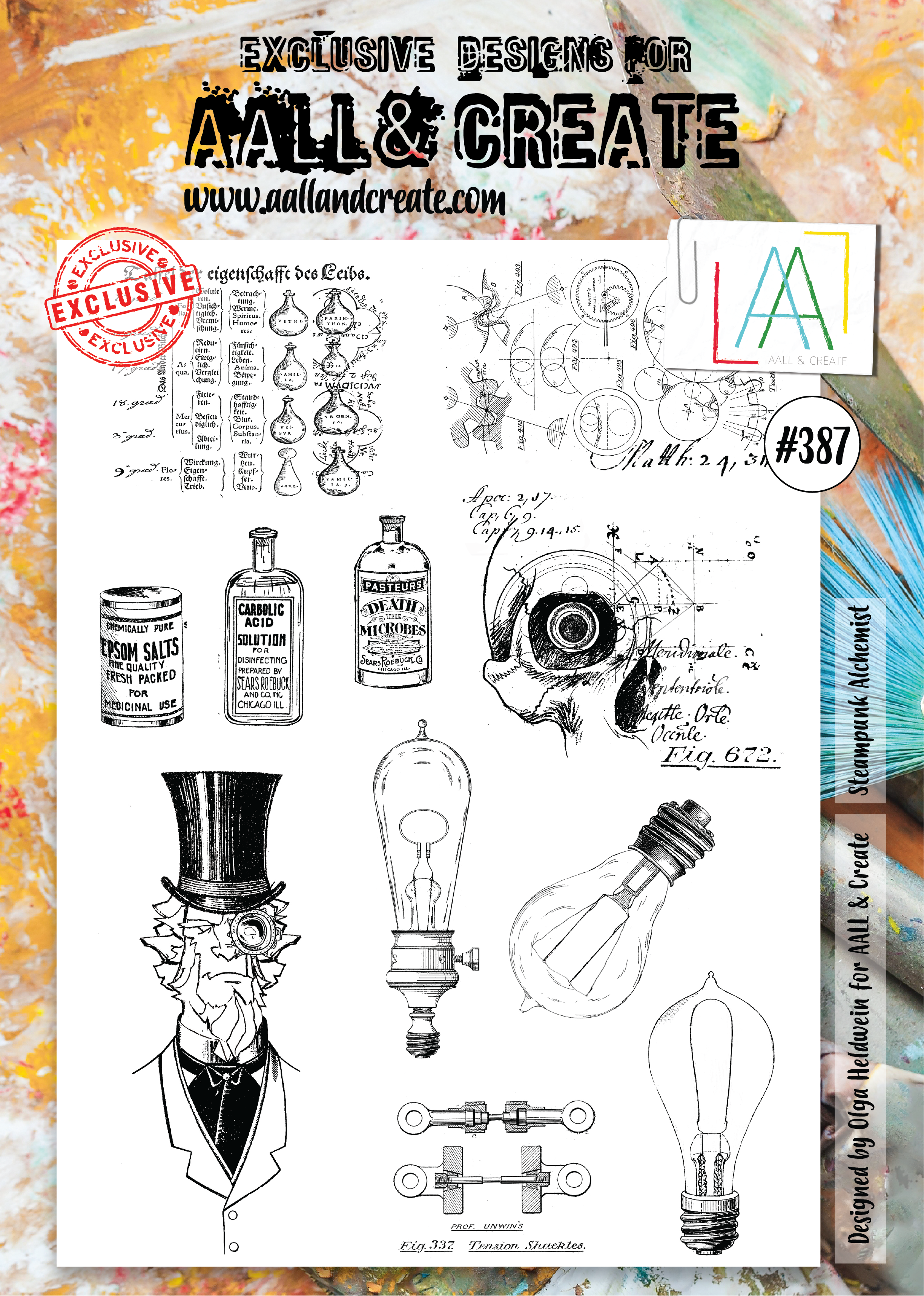 AALL and Create Stamp Set - 387 - Steampunk Alchemist