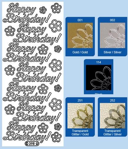 Deco Stickers - Happy Birthday