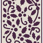 Creative Expressions Sue Wilson Winter Holly Slimline Stencil