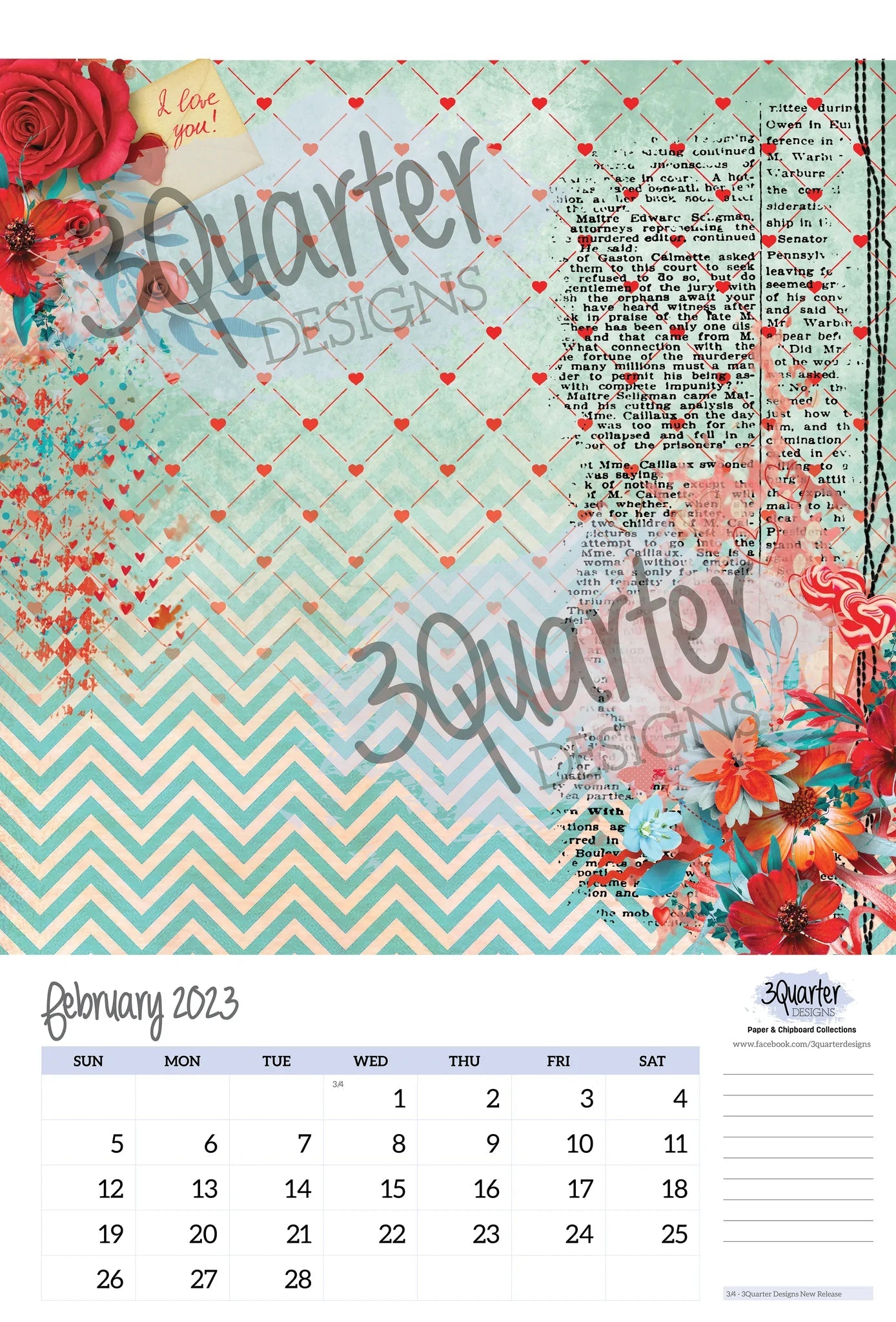 3Quarter Designs - 12 Months Of Crafting Calendar 2023