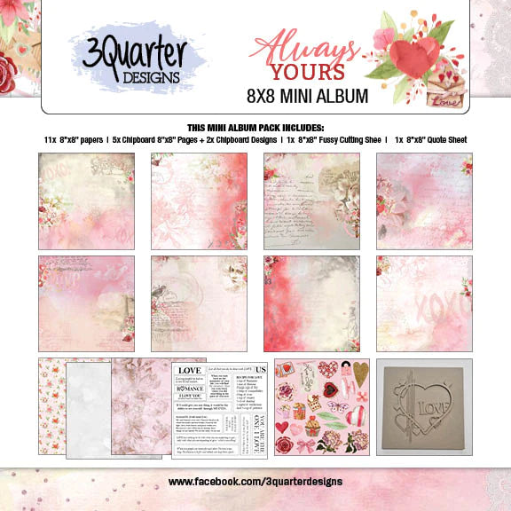 3Quarter Designs - Mini Album Base Kit - Always Yours