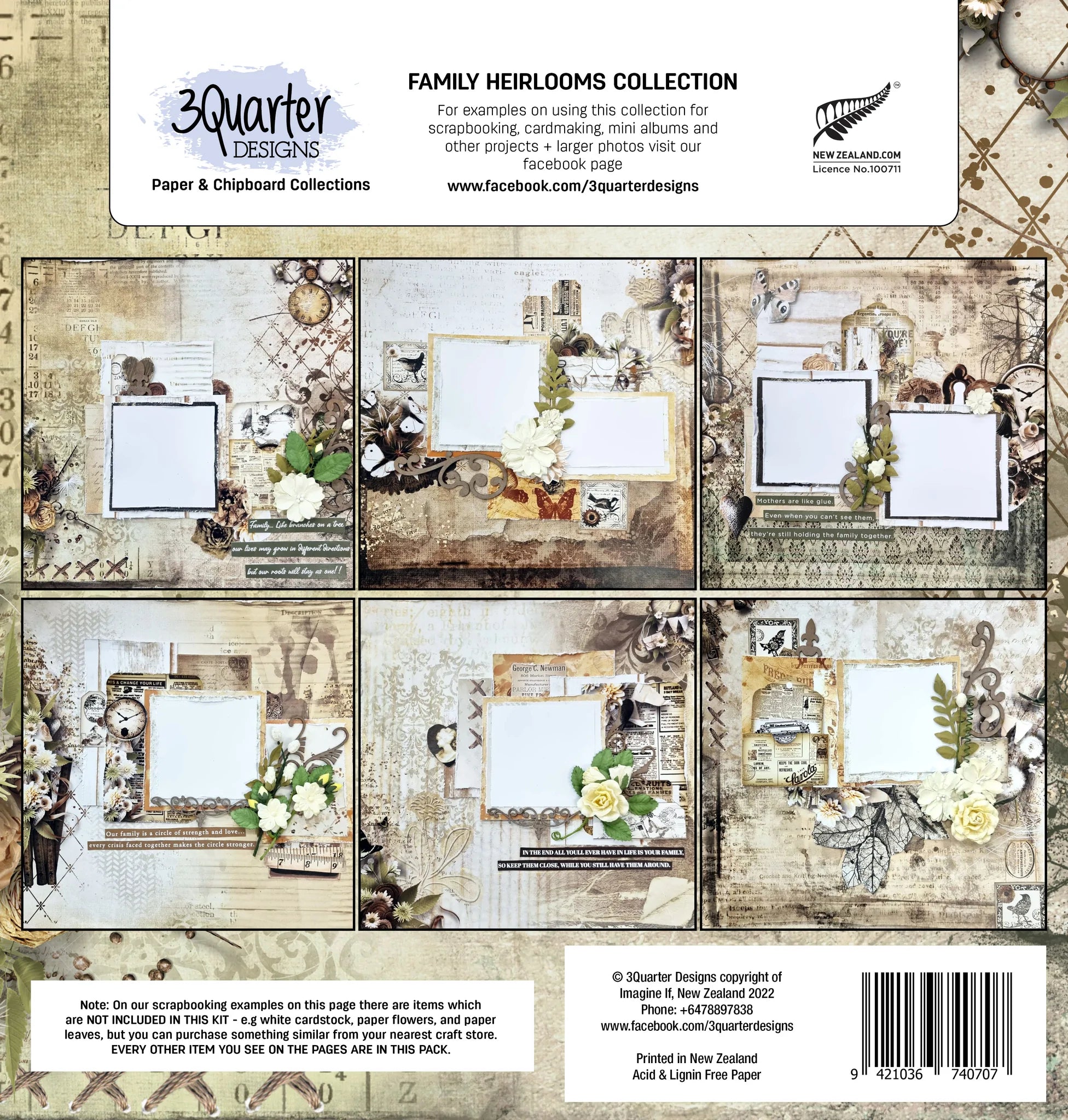 3Quarter Designs - Scrapbook Collection - Family Heirlooms