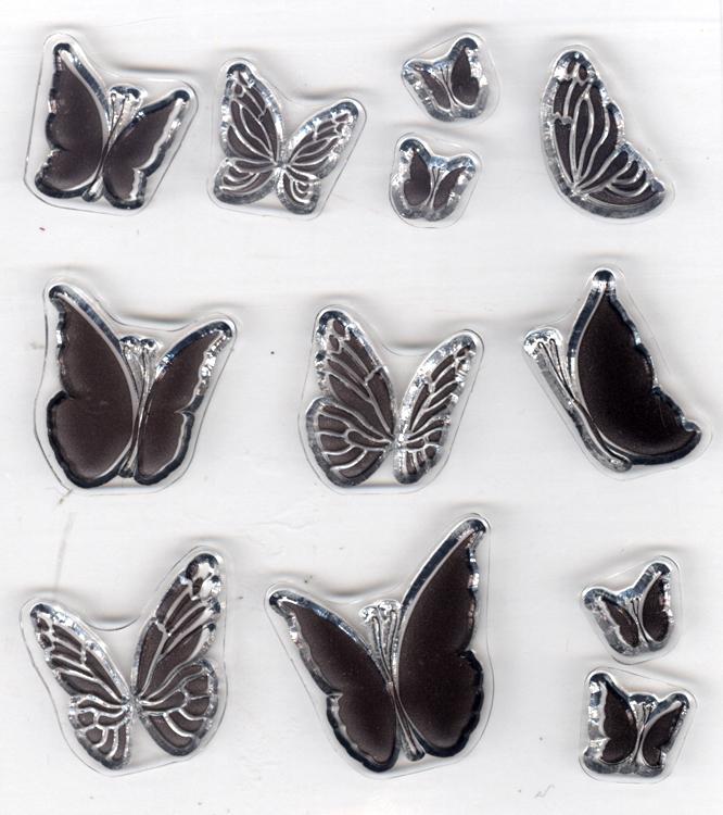 LeCreaDesign clear stamp small Butterflies