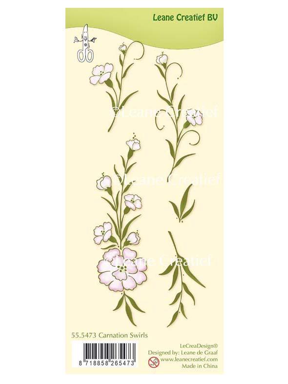 Lecreadesign Clear Stamp Carnation Swirls