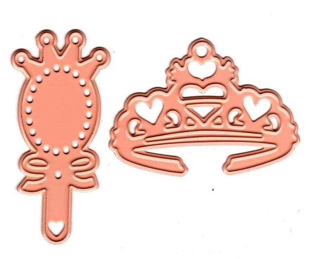 Cutting and Embossing die - tiara and mirror