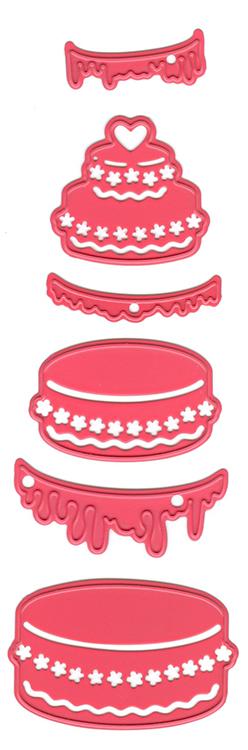 Joy! Crafts Cutting & Embossing Die -  (6pcs) Cake-parts