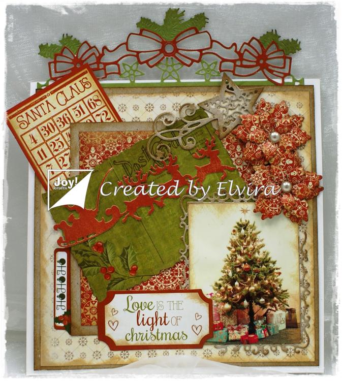 Joy! Crafts Cutting stencil - Bowborder Christmas