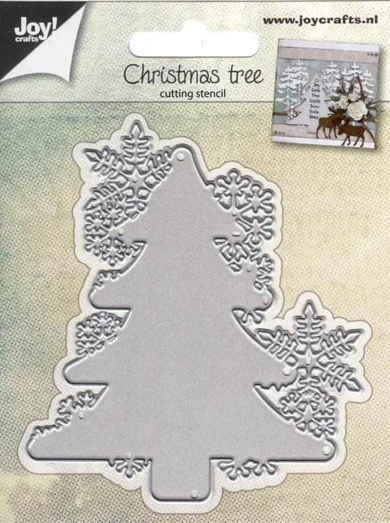 Joy! Crafts Die -Christmas Tree with snowflakes