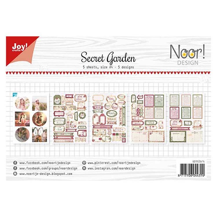 Joy! Crafts A4 Cutting Sheets Secret Garden (5 Sheets)