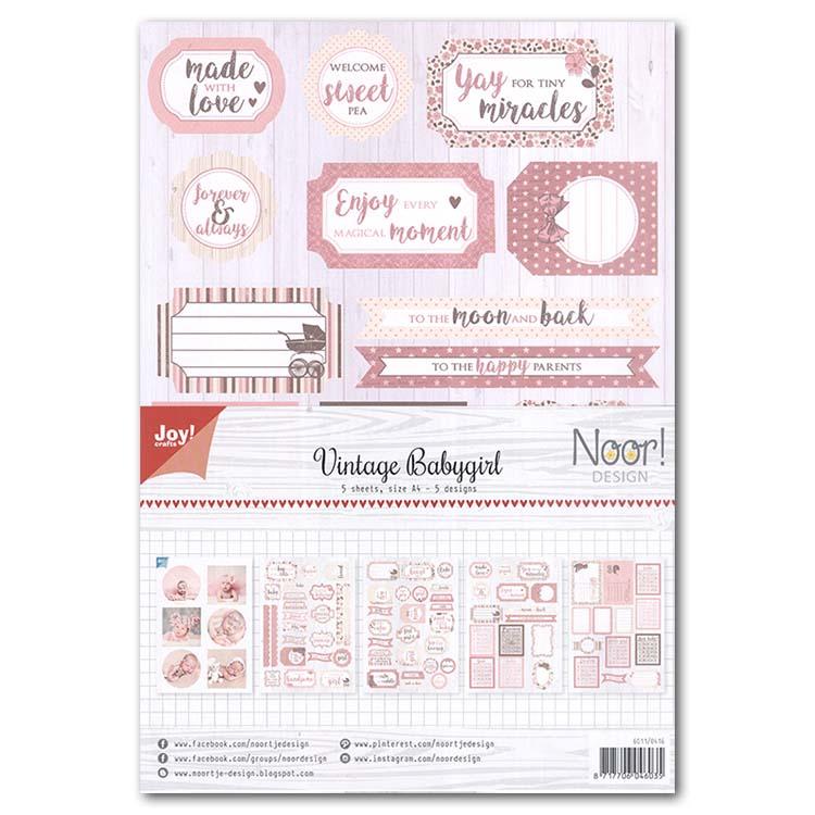 Joy! Crafts A4 Cutting Sheets Vintage Baby Boy (5 Sheets)