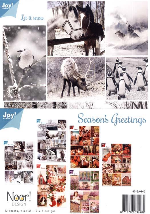 Joy! Craft Cutting Sheets - Season Greetings (12 sheets)