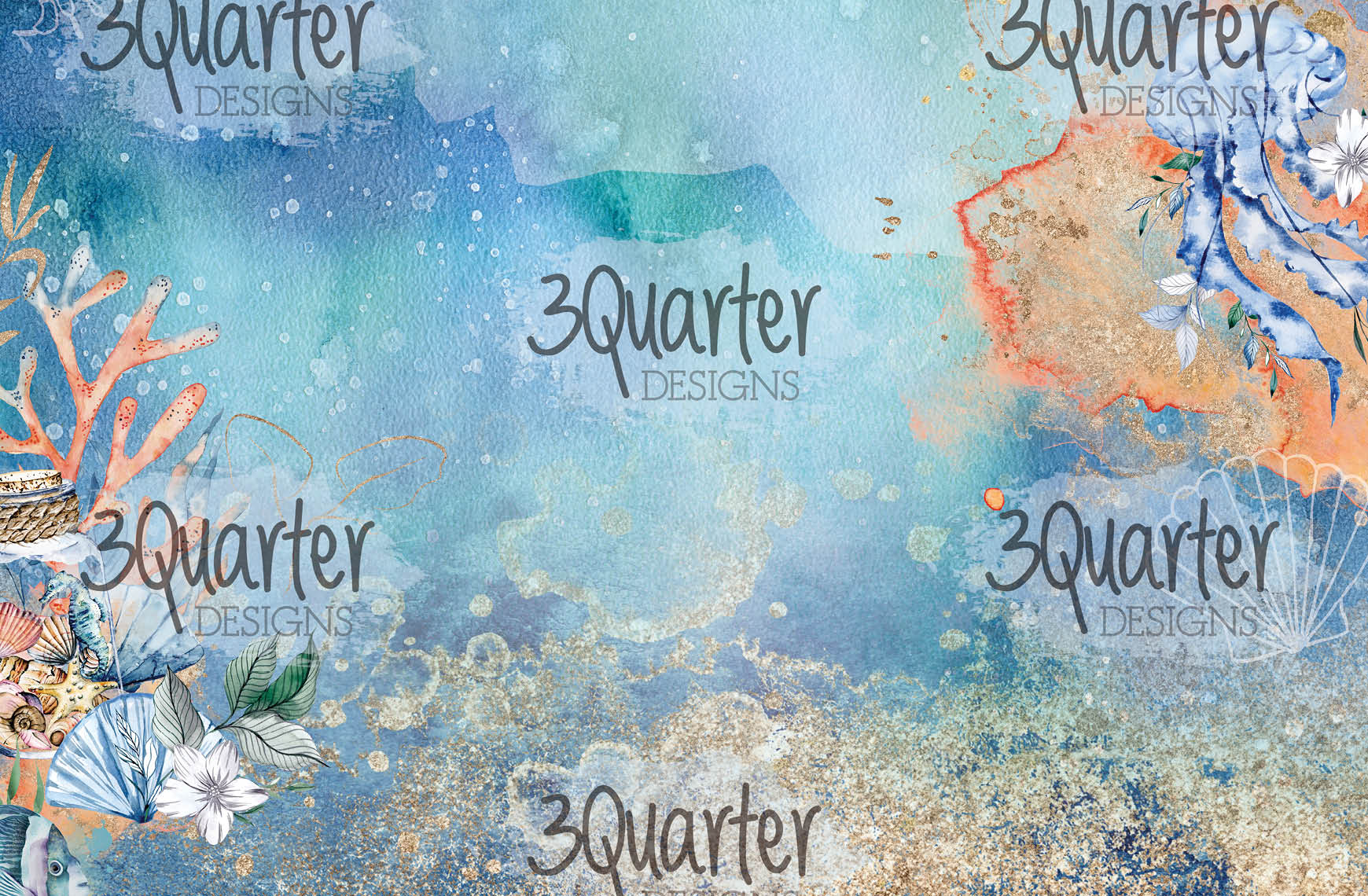 3Quarter Designs - Ocean Lovers - Card Kit