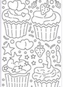 Deco Stickers - Lg 3D Cupcakes