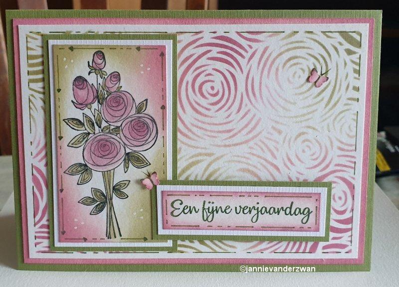 Mixed Media Stencils flowers