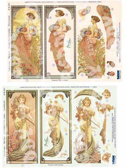 3D Precut Alphonso Mucha Spring & Summer