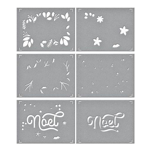 Layered Noel Foliage Stencils from the Layered Christmas Stencils Collection