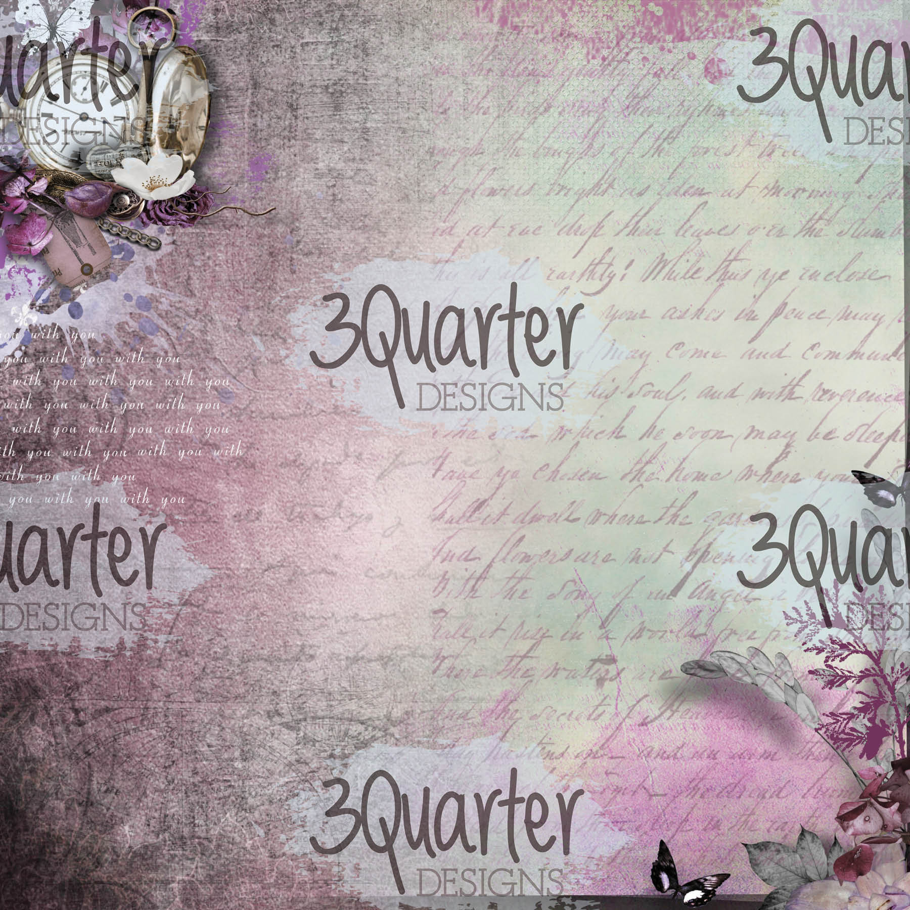 3Quarter Designs - Enchanted Amethyst - Paper Pad 8 x 8