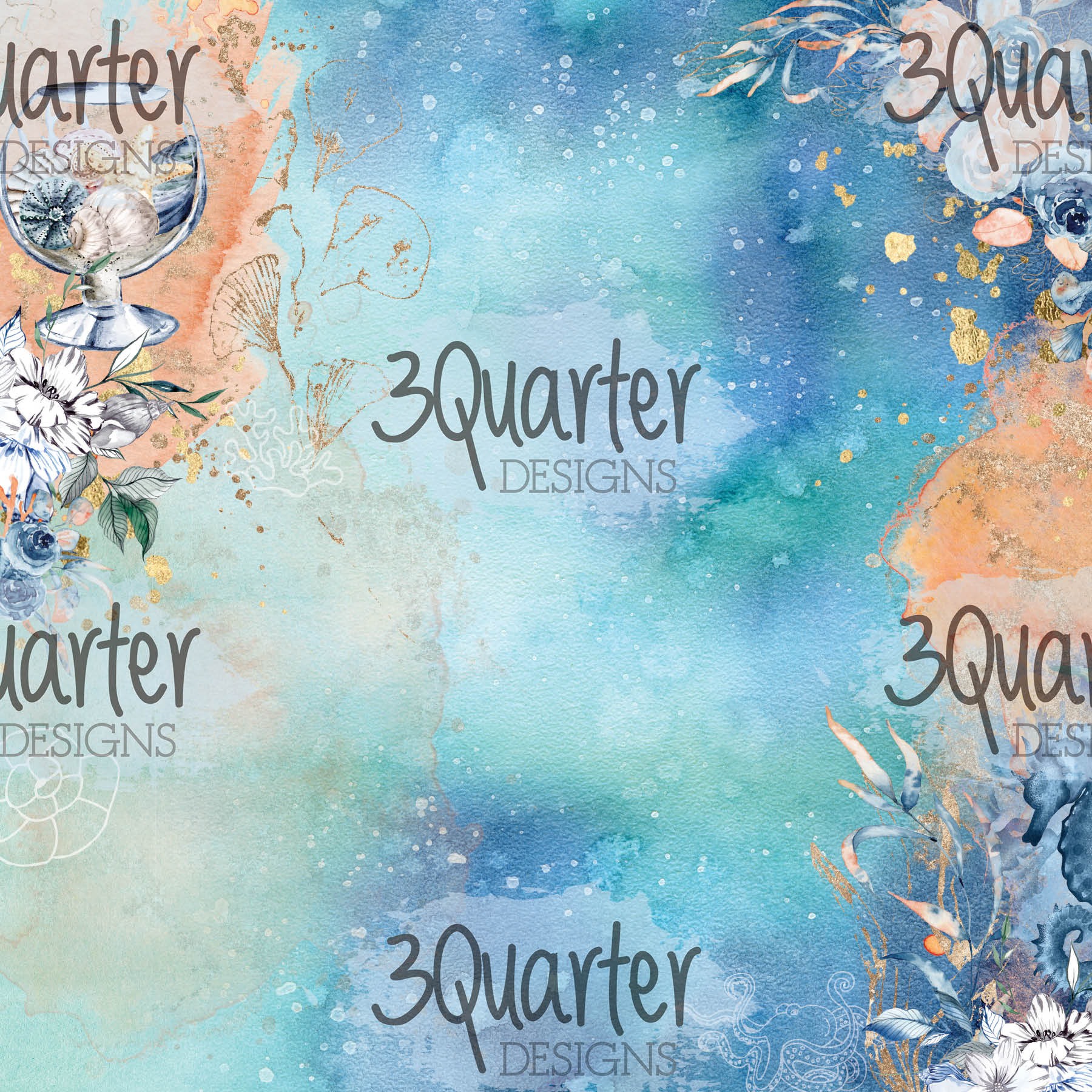 3Quarter Designs - Ocean Lovers - Paper Pad 8 x 8