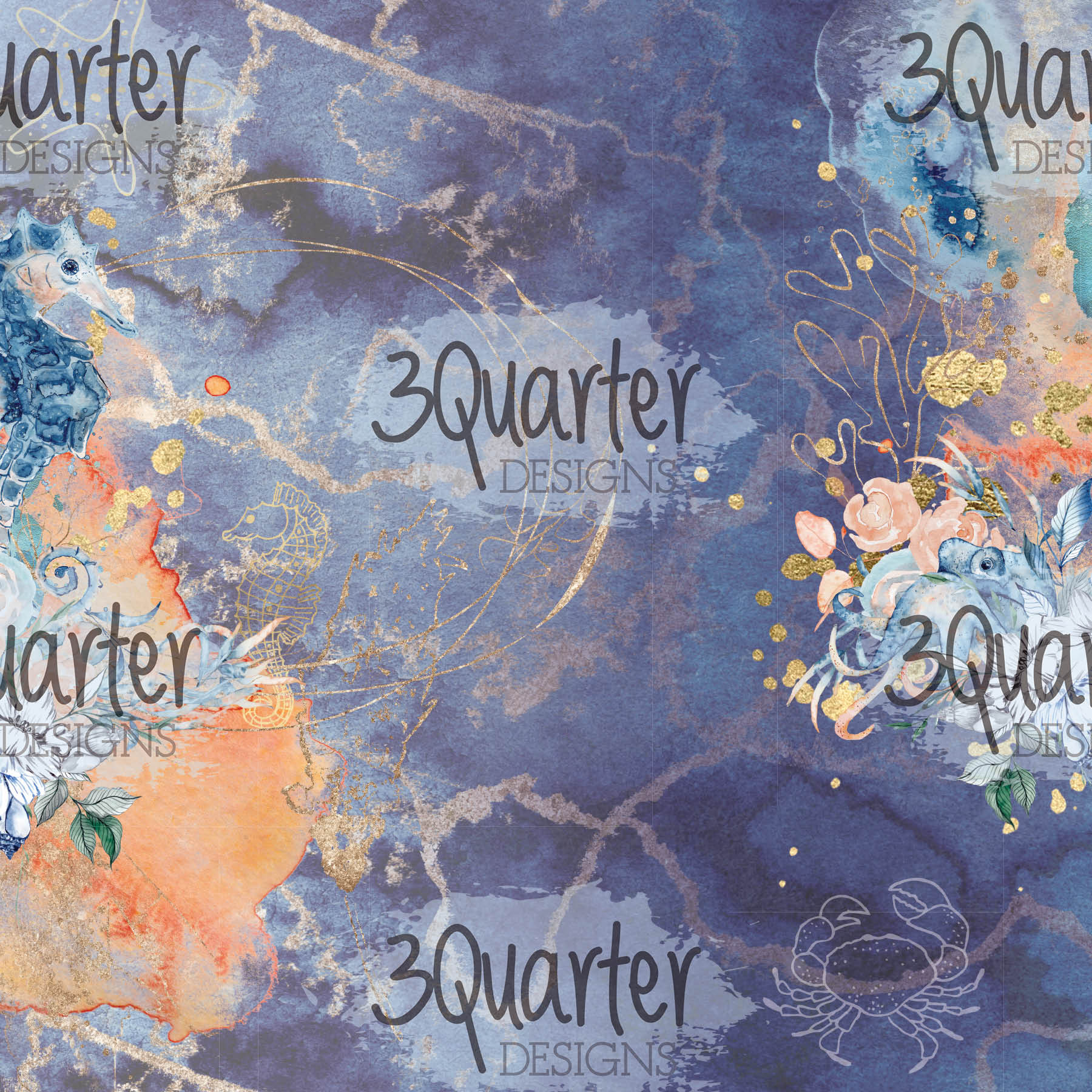 3Quarter Designs - Ocean Lovers - Paper Pad 8 x 8