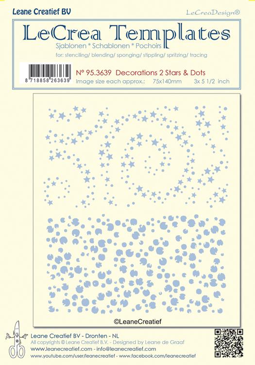 LeCrea Stencil decorations 2. Stars & Dots