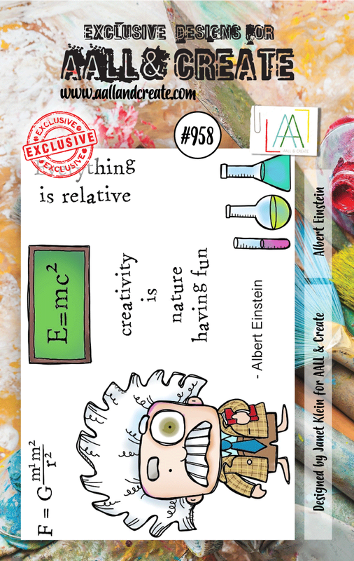 AALL and Create #958 - A7 Stamp Set - Albert Einstein