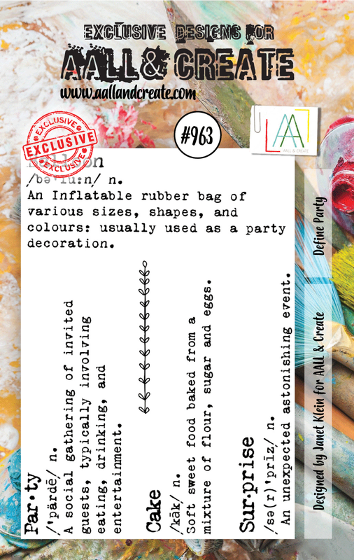 AALL and Create #963 - A7 Stamp Set - Define Party