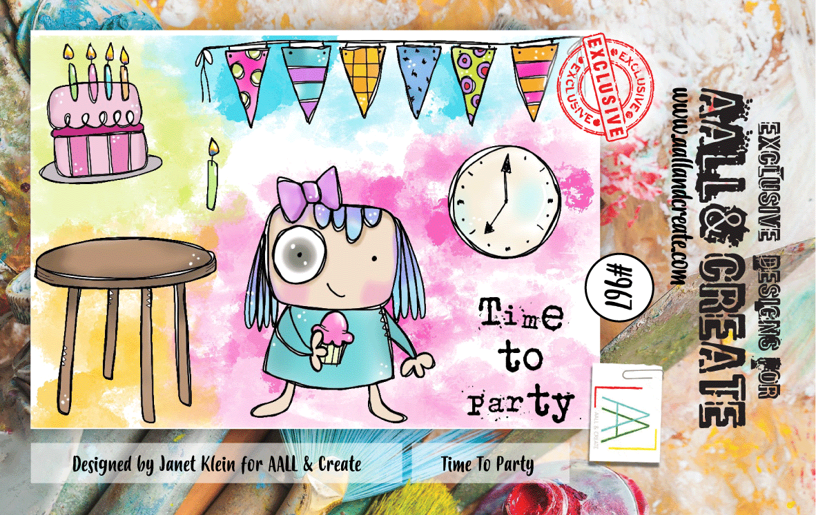 AALL and Create #967 - A7 Stamp Set - Time To Party