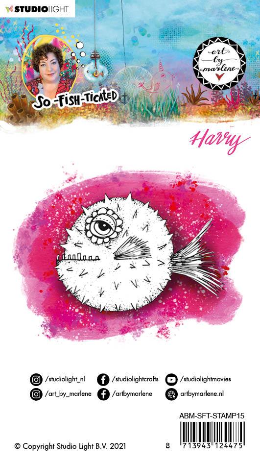 ABM Cling Stamp Harry (Blowfish) So-Fish-Ticated 100x120mm nr.15