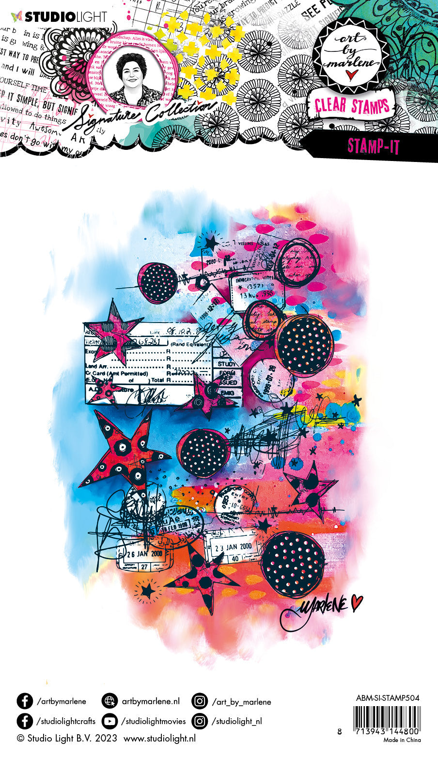 ABM Clear Stamp Stamp-It Signature Collection 148x210x3mm 13 PC nr.504