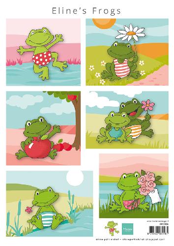 Eline's Frogs A4 Cutting Sheet