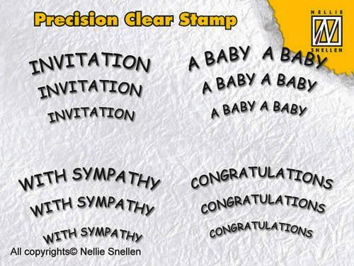 Precision clear stamps - English 2