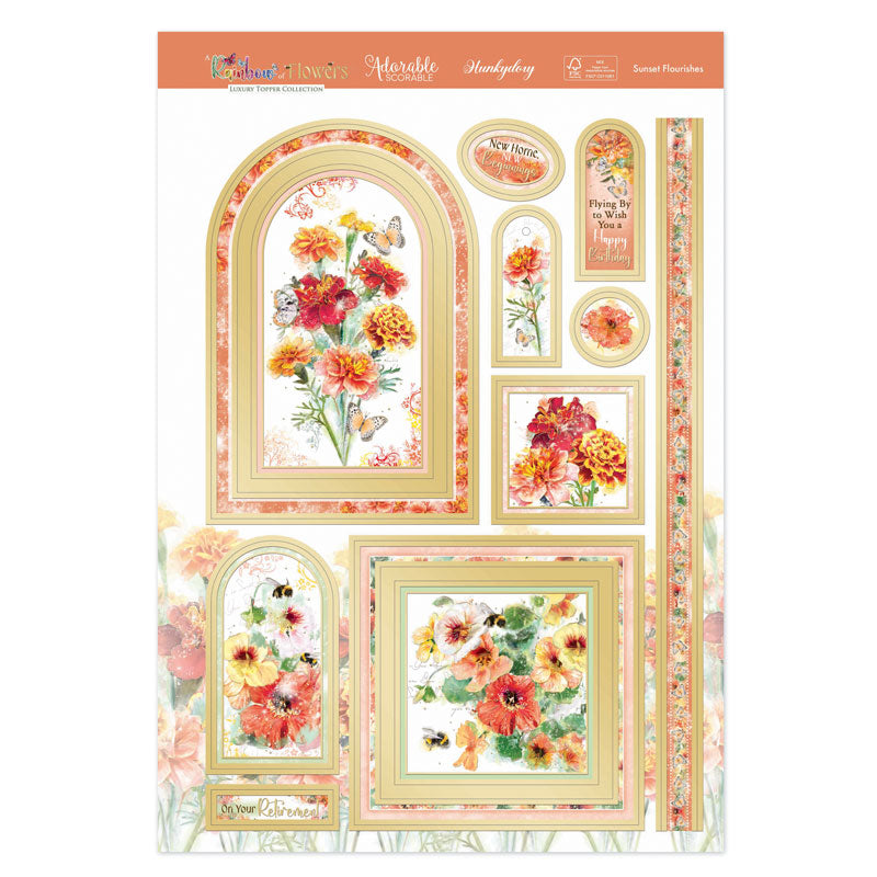 Sunset Flourishes Luxury Topper Set