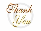 Thank You  Rubber Cling Stamp