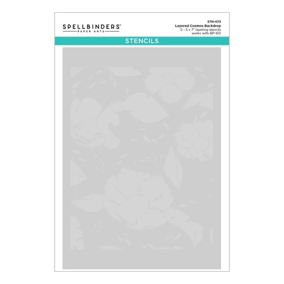 Cosmos Backdrop BetterPress and Stencil Bundle from the Pressed Posies Collection