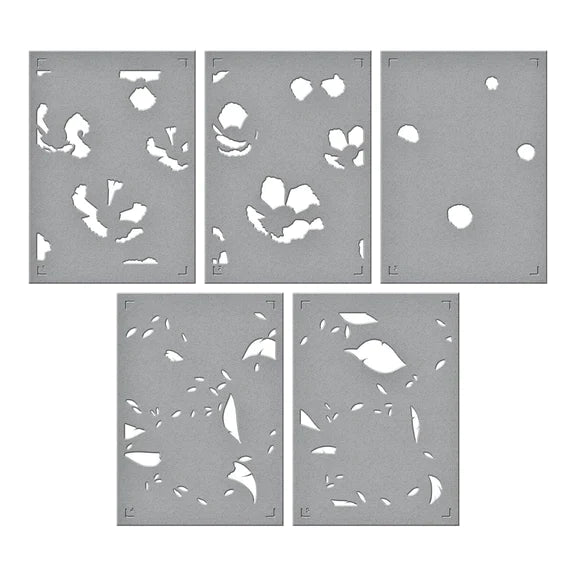 Cosmos Backdrop BetterPress and Stencil Bundle from the Pressed Posies Collection