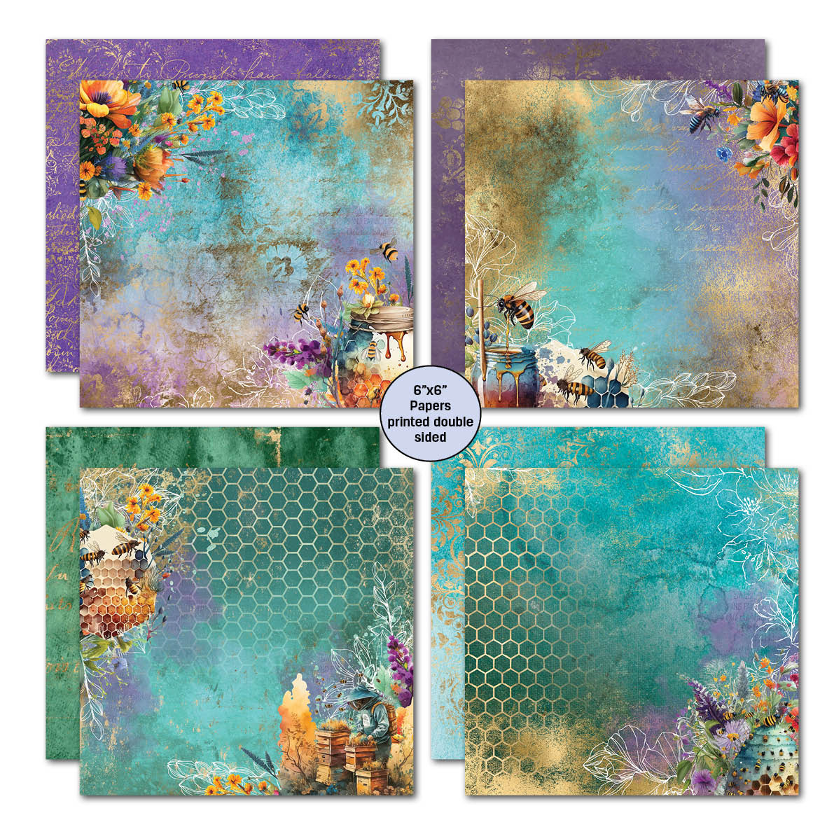 3Quarter Designs Bee Happy 6x6 Paper Pack