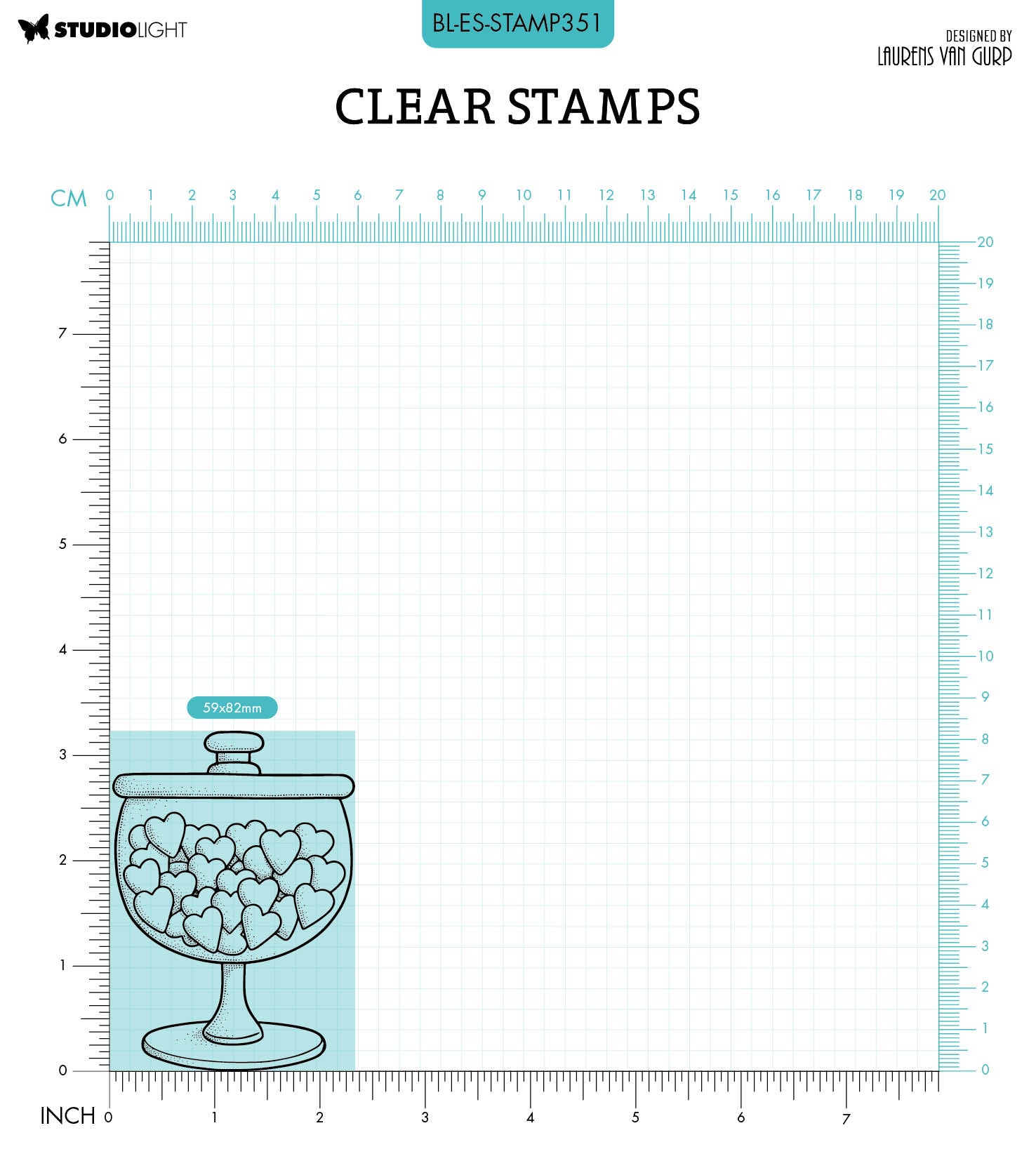 BL Clear Stamp Candy Jar By Laurens 105x74x3mm 1 PC nr.351