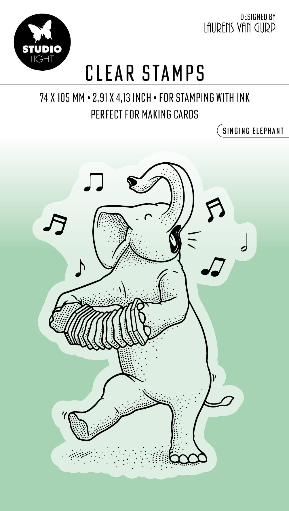 BL Clear Stamp Singing Elephant Essentials 90x60x3mm 1 PC nr.409