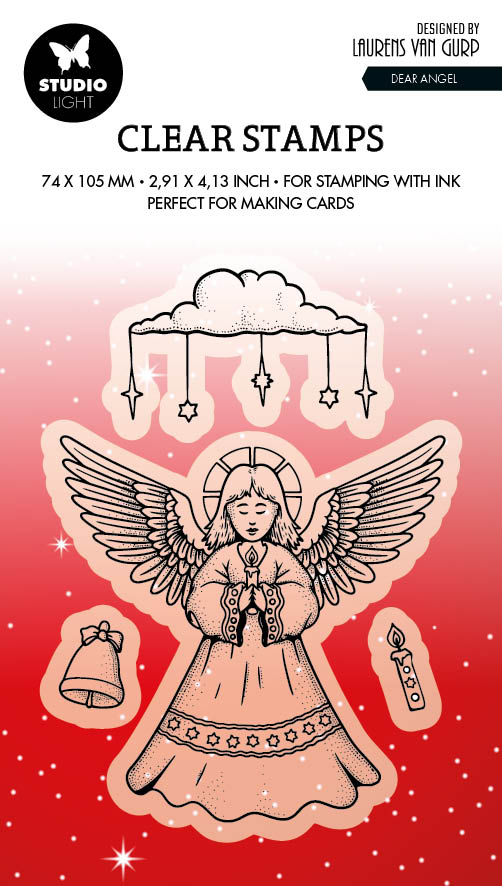 BL Clear Stamp Dear Angel By Laurens 89x64x3mm 4 PC nr.488