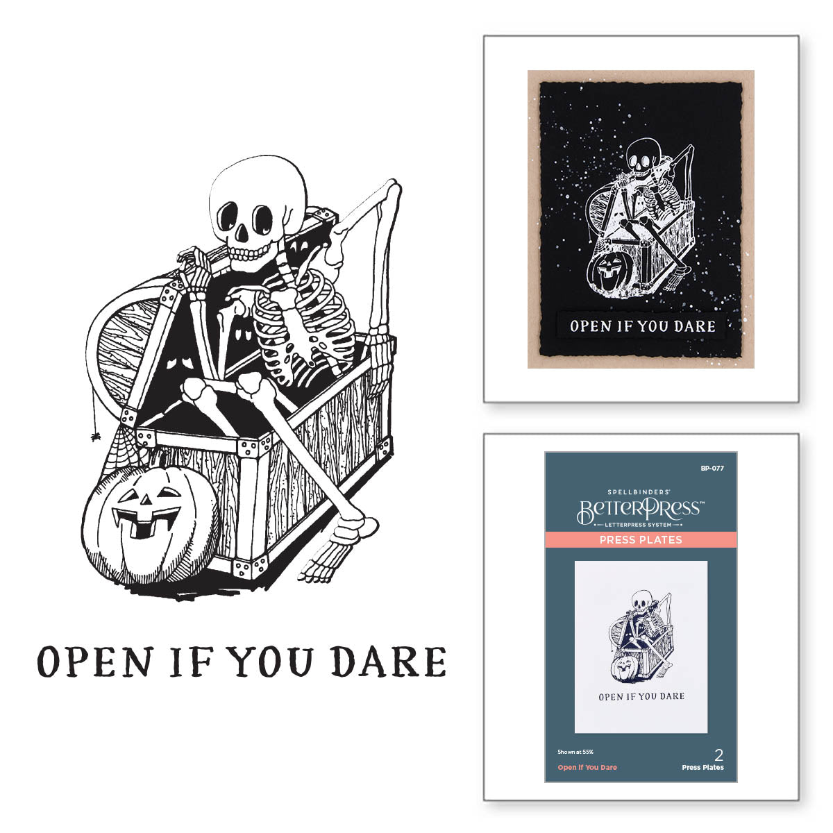 Open if You Dare Press Plates from the Betterpress Halloween Collection