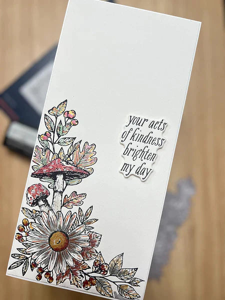 Autumn Floral Corner Press Plate & Die Set from the BetterPress Autumn Collection